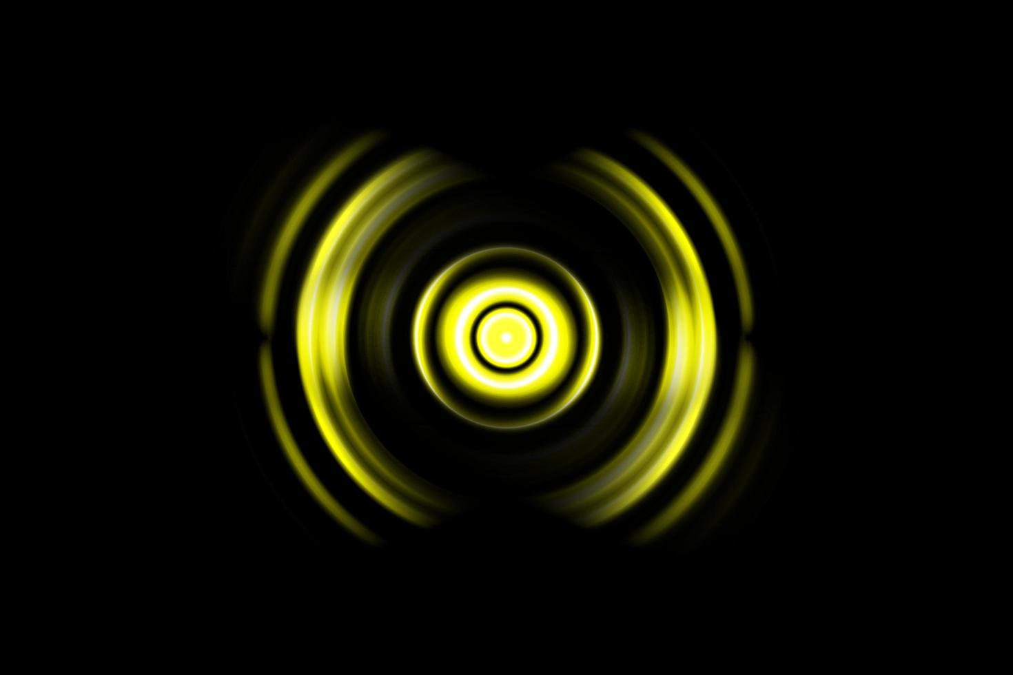 Abstract light yellow ring with sound waves oscillating background photo