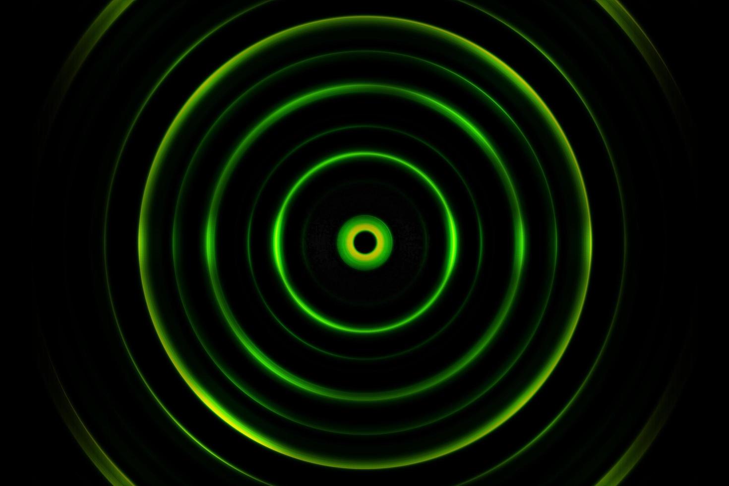 Green digital sound wave or circle signal, abstract background photo