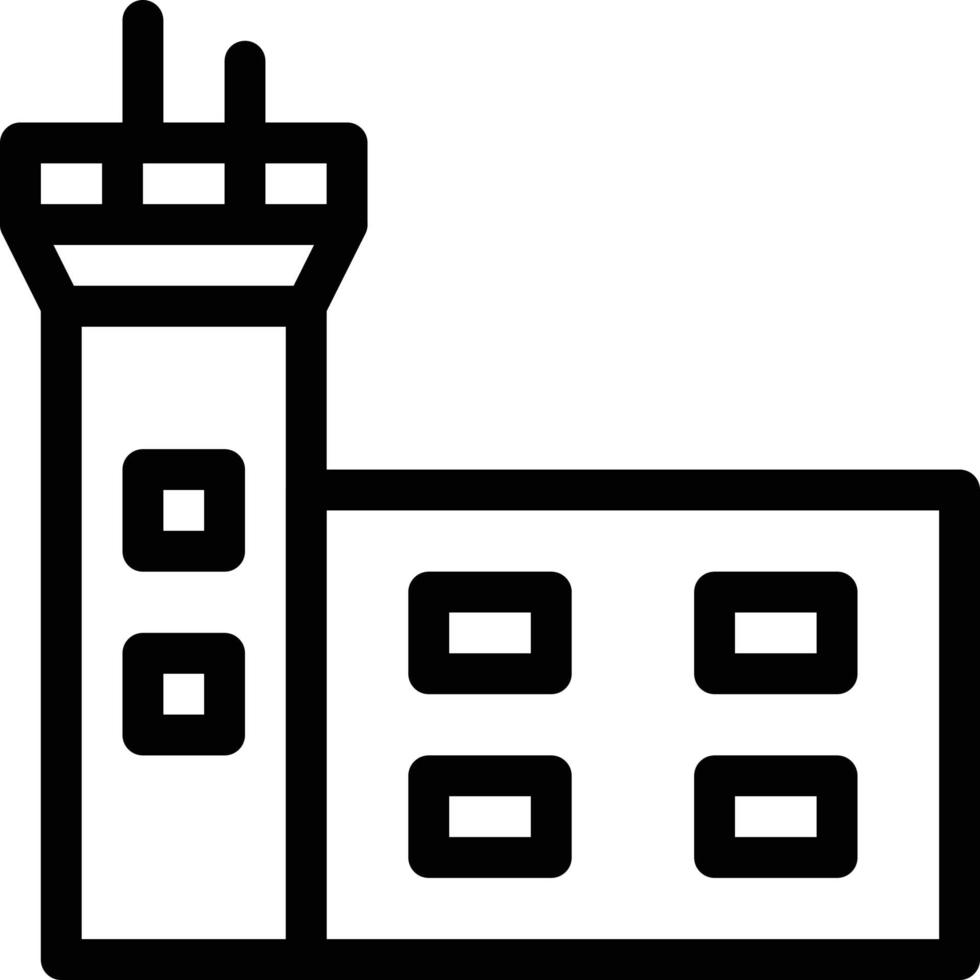 ilustración de vector de torre de control en un fondo. símbolos de calidad premium. iconos vectoriales para concepto y diseño gráfico.