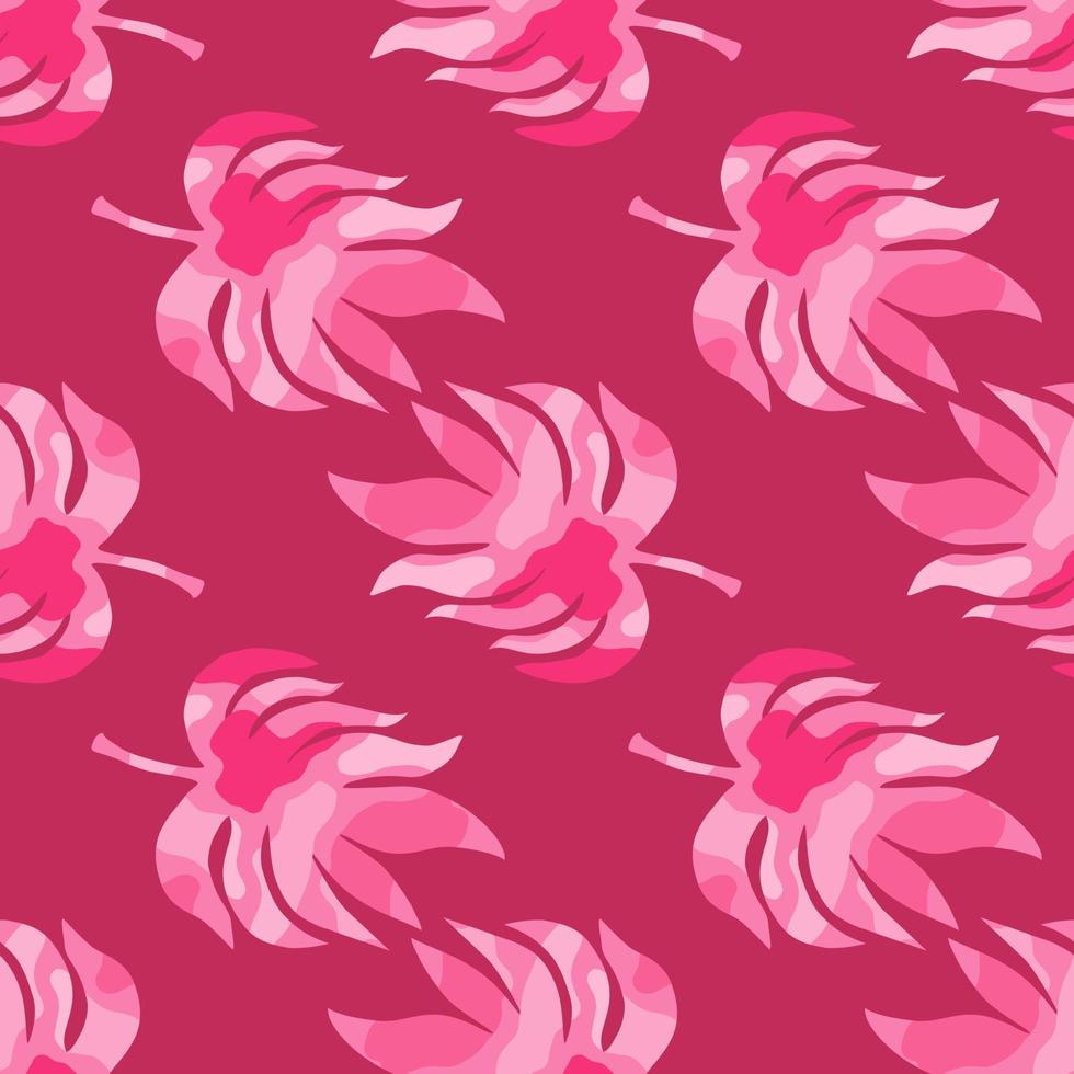 Rainforest palm leaves tropical seamless pattern. Abstract leaf endless wallpaper. vector