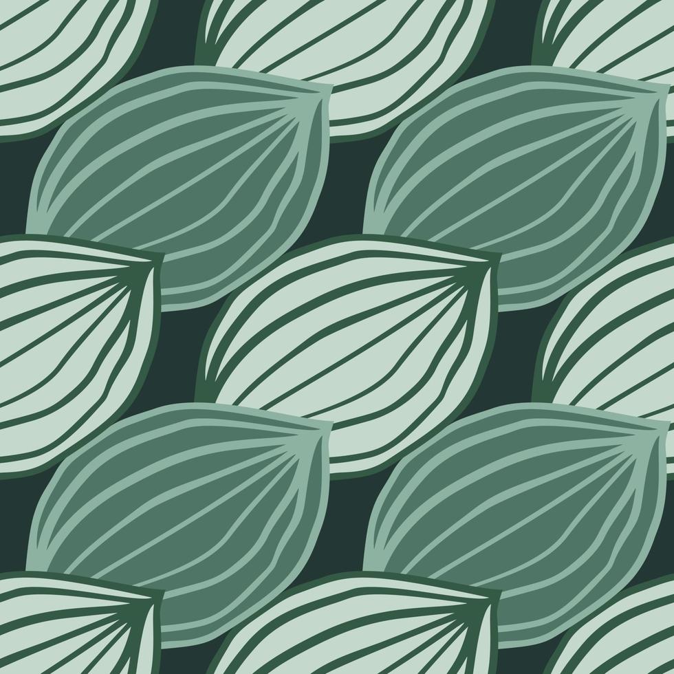 Exotic outline leaves seamless pattern. Abstract floral background. vector