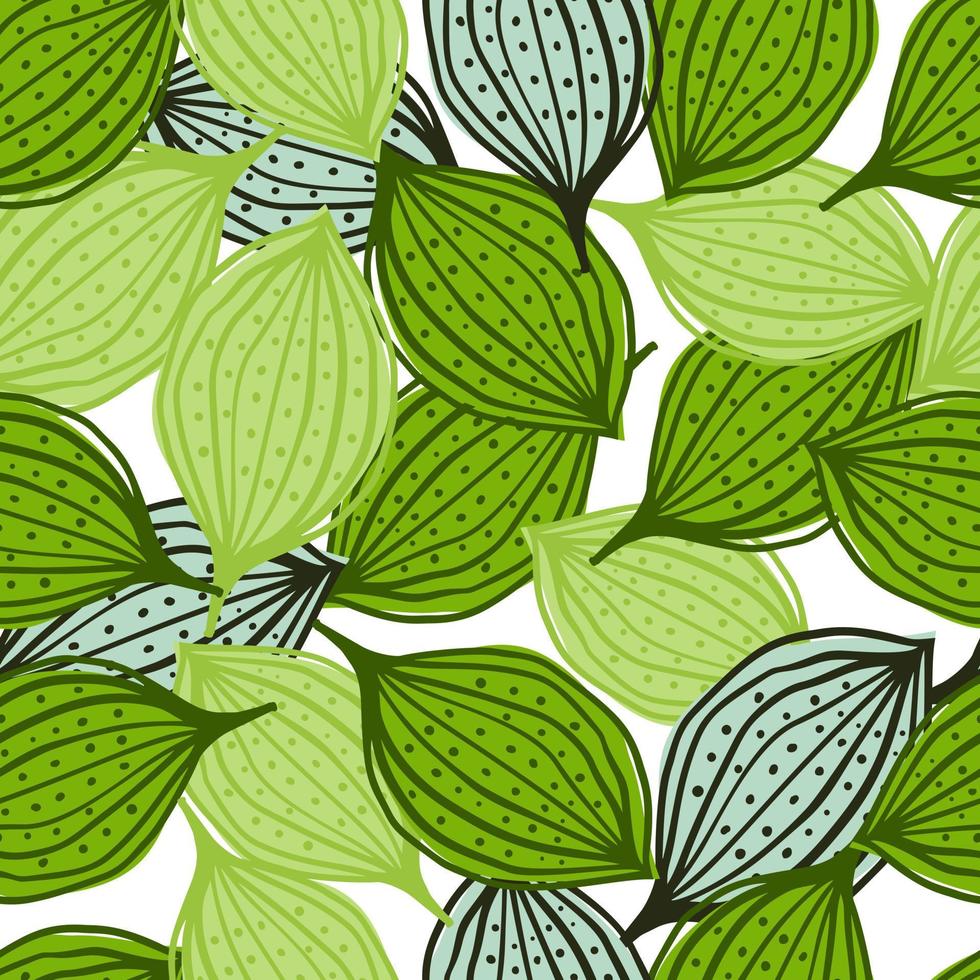 Seamless pattern with abstract leaves. Leaf endless background. Contemporary floral wallpaper. vector
