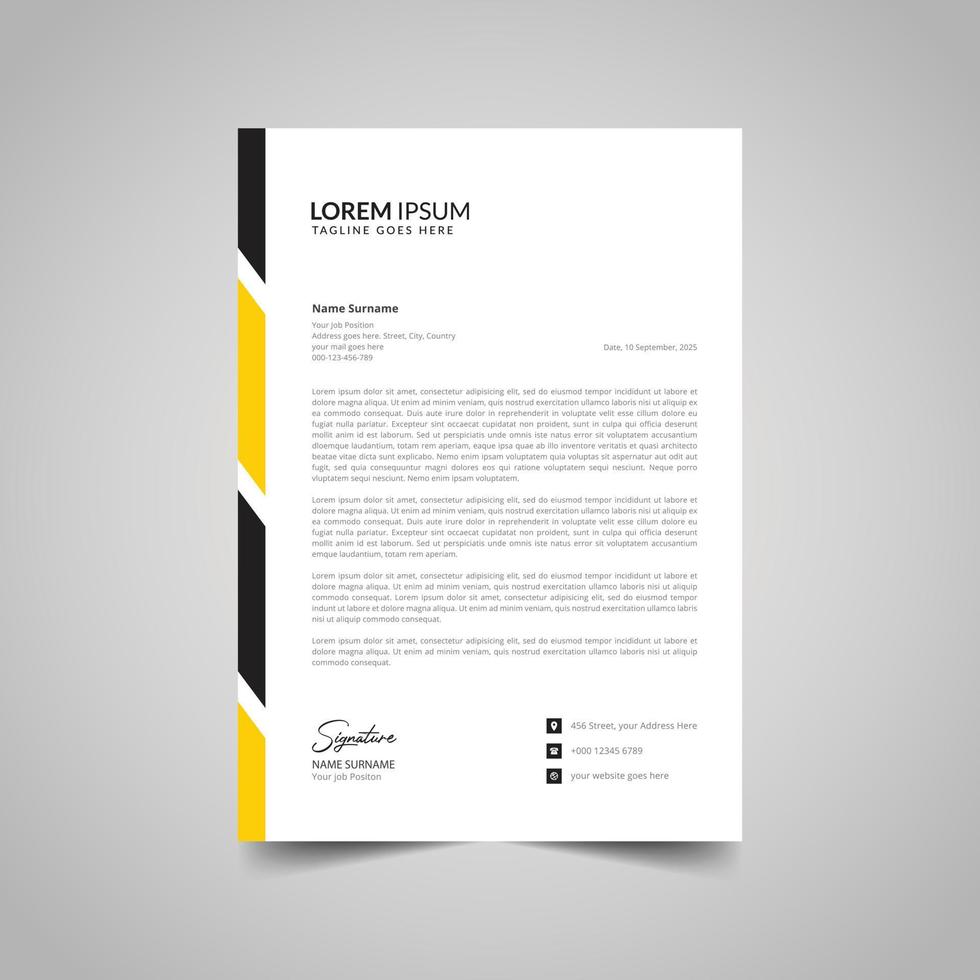 Modern Business Letterhead Design Template Free Vector For Your Business