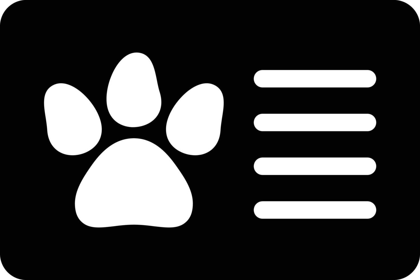 paw card vector illustration on a background.Premium quality symbols. vector icons for concept and graphic design.