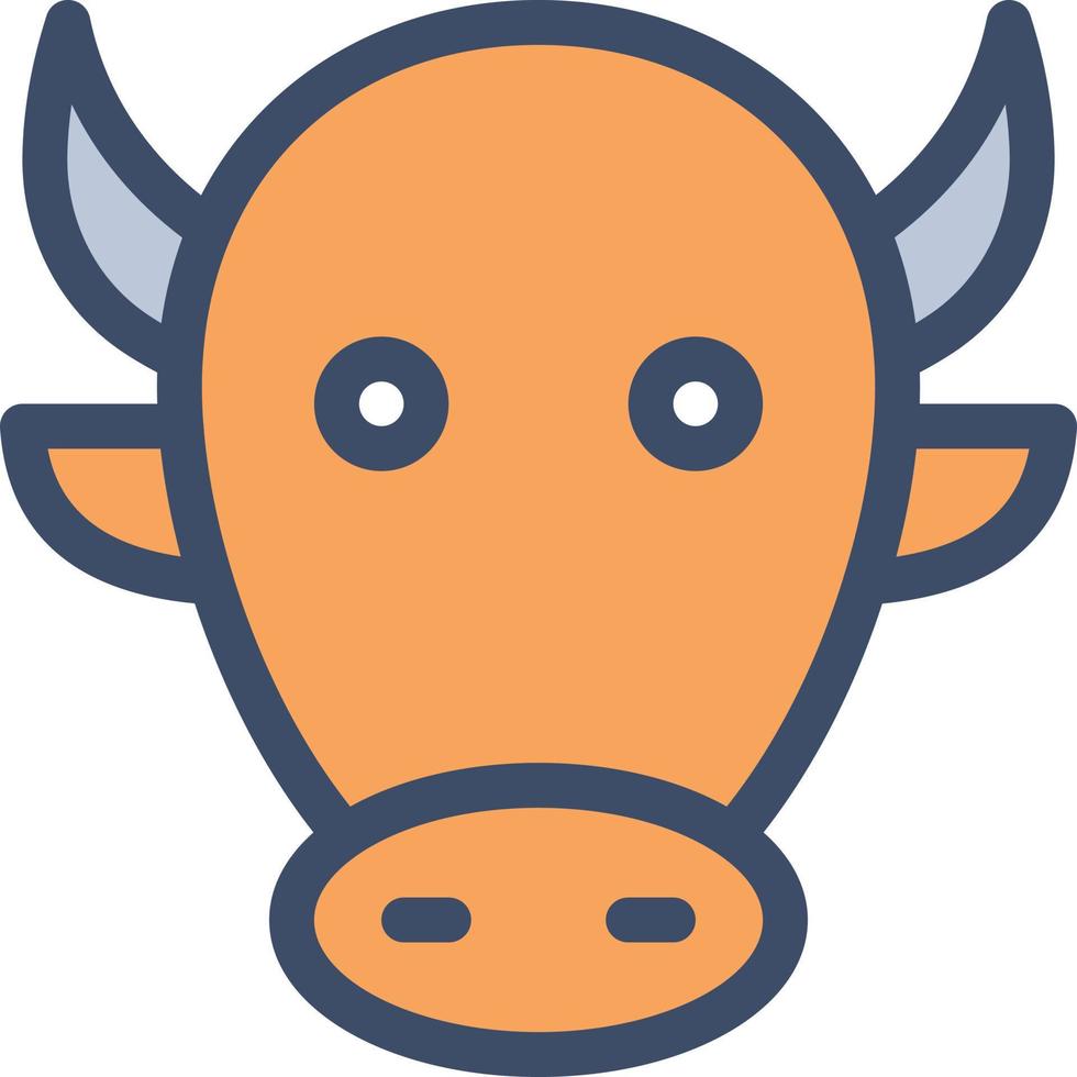 ilustración de vector de vaca en un fondo. símbolos de calidad premium. iconos vectoriales para concepto y diseño gráfico.
