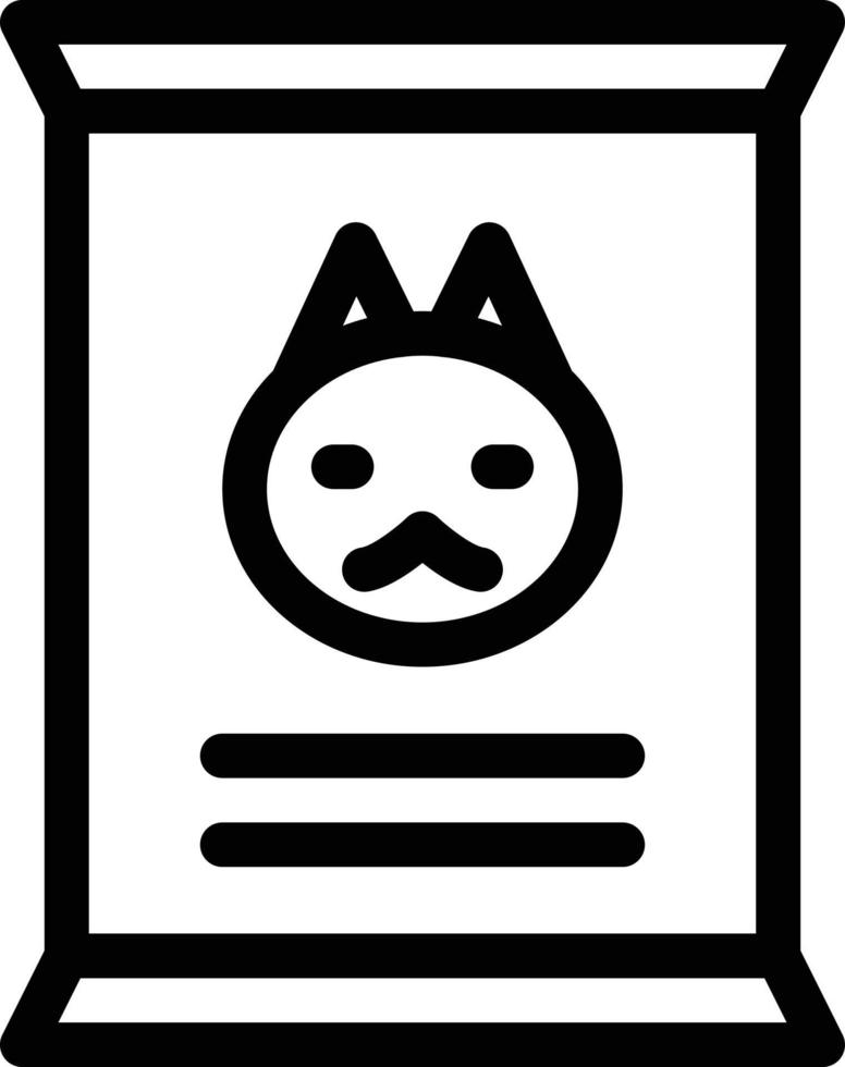 ilustración de vector de comida para gatos en un fondo. símbolos de calidad premium. iconos vectoriales para concepto y diseño gráfico.