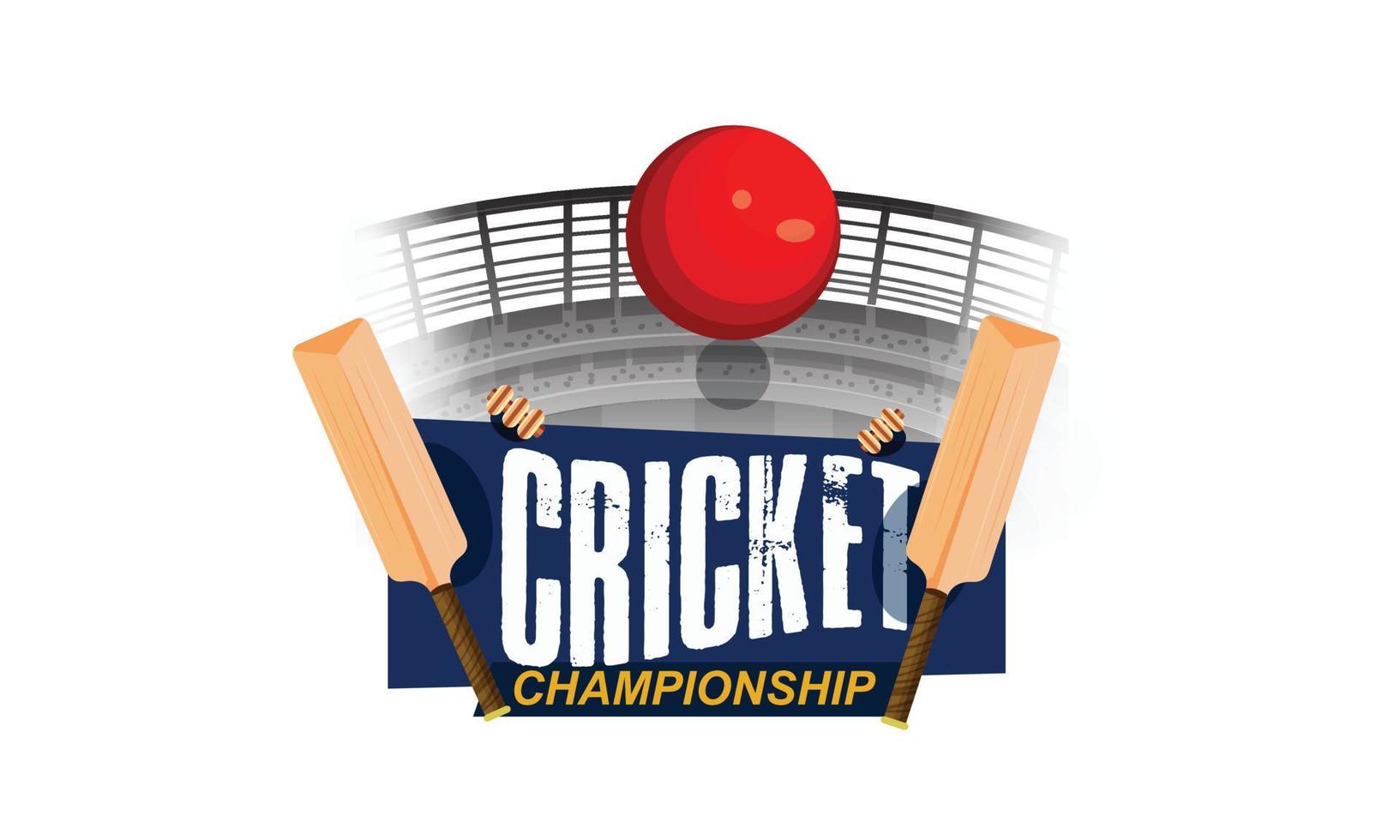 cricket attire helmets of respective country and winning trophy on stadium background playing cricket championship sports vector