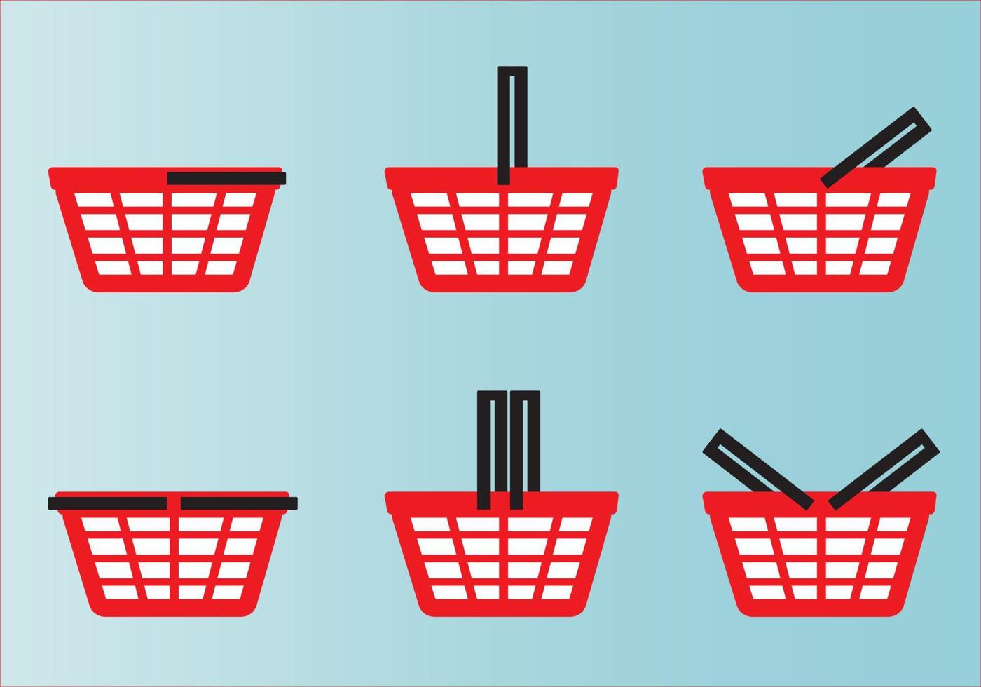 shopping cart icon set vector