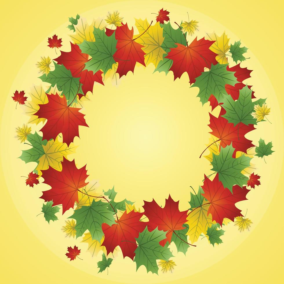 vector image of autumn leaves