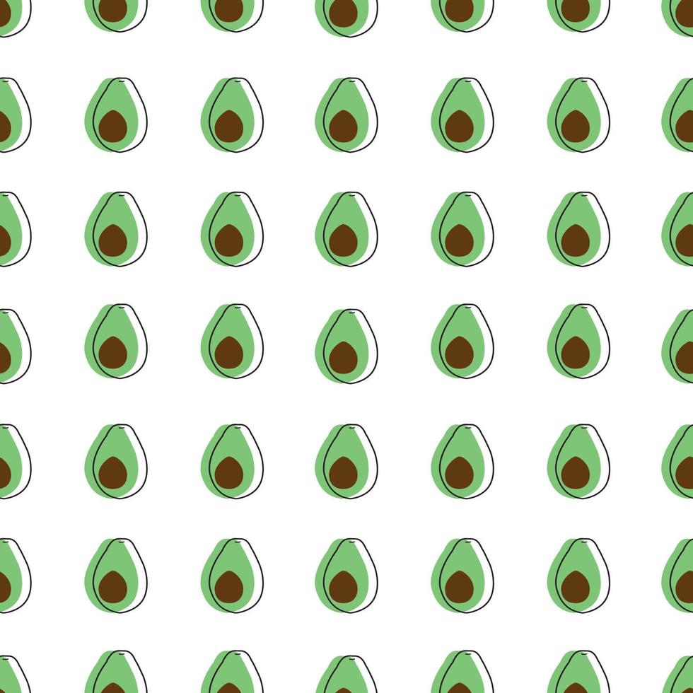 vector seamless pattern with avocado image