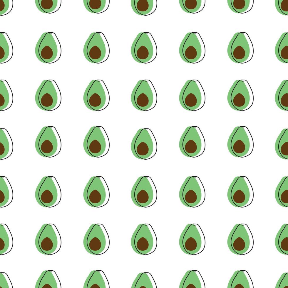 vector seamless pattern with avocado image