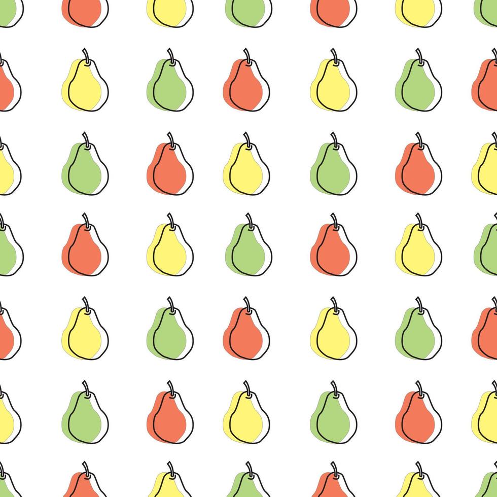 vector seamless pattern with pears