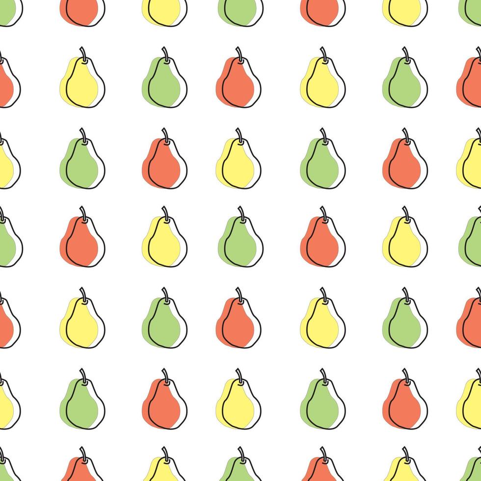 vector seamless pattern with pears