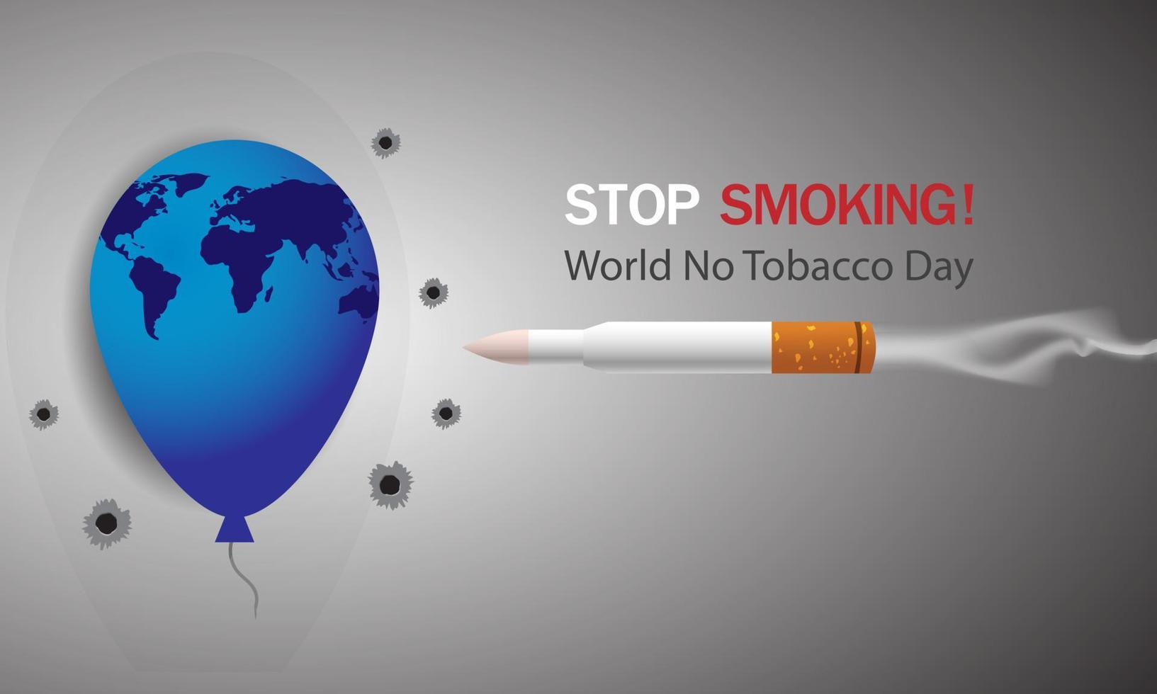 Vector illustration, poster ,Background or banner for world no tobacco day. stop tobacco