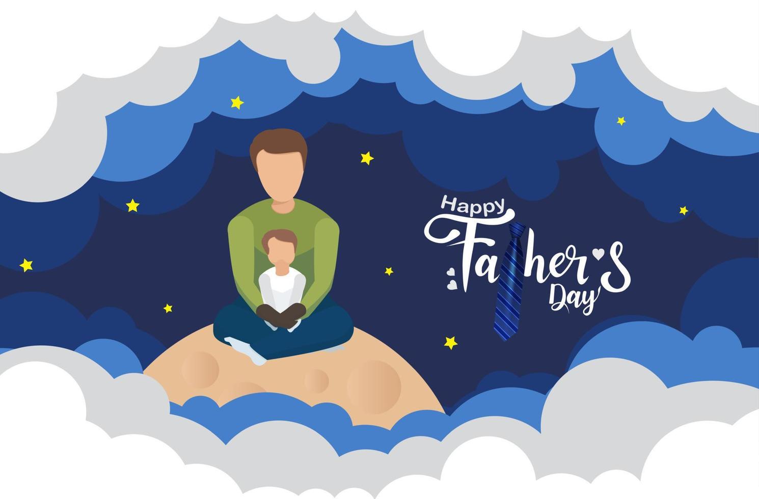 happy international father's day concept, can be use for card, poster, website, brochure background. vector illustration