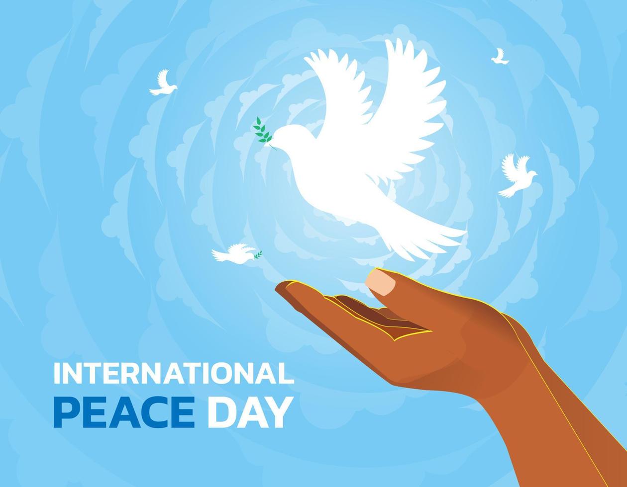 International Peace Day concept. Illustration concept present peace world. Vector illustrate.