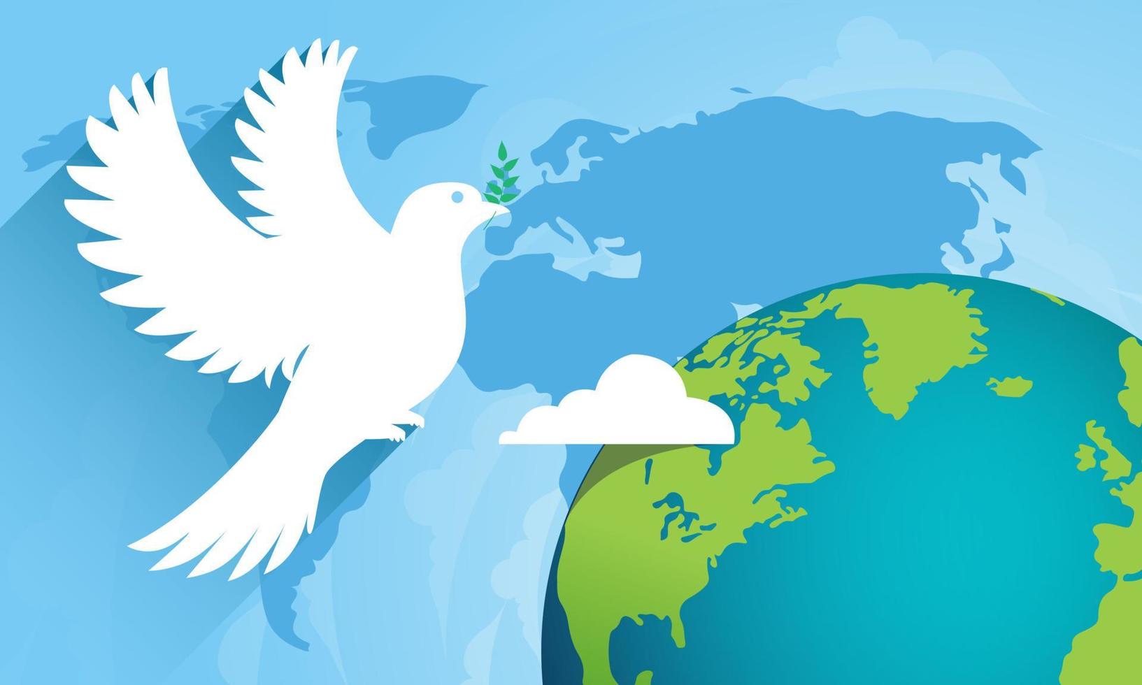 International Peace Day concept. Illustration concept present peace world. Vector illustrate.