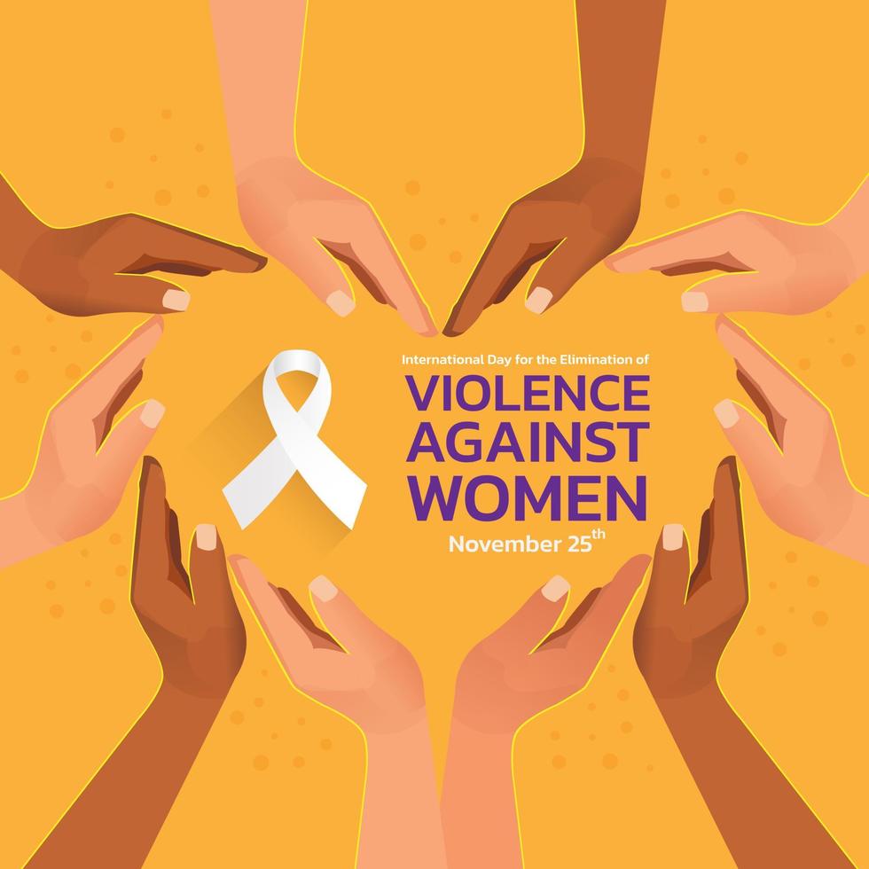 Vector illustration of a Background For International Day for the Elimination of Violence Against Women