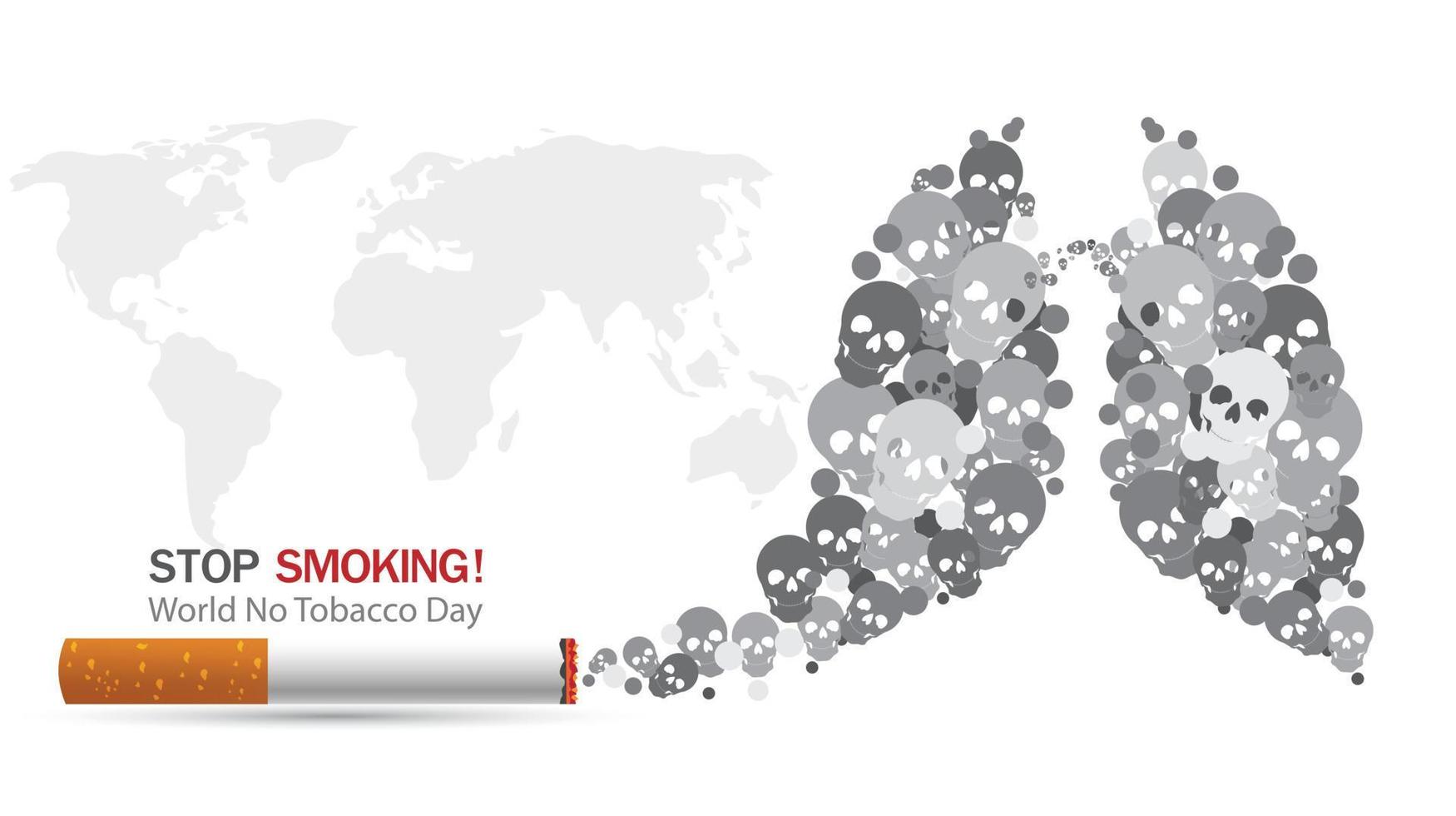 Vector illustration, poster ,Background or banner for world no tobacco day. stop tobacco
