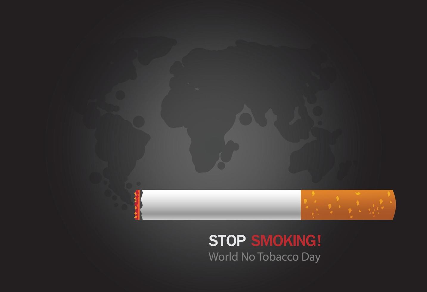 Vector illustration, poster ,Background or banner for world no tobacco day. stop tobacco