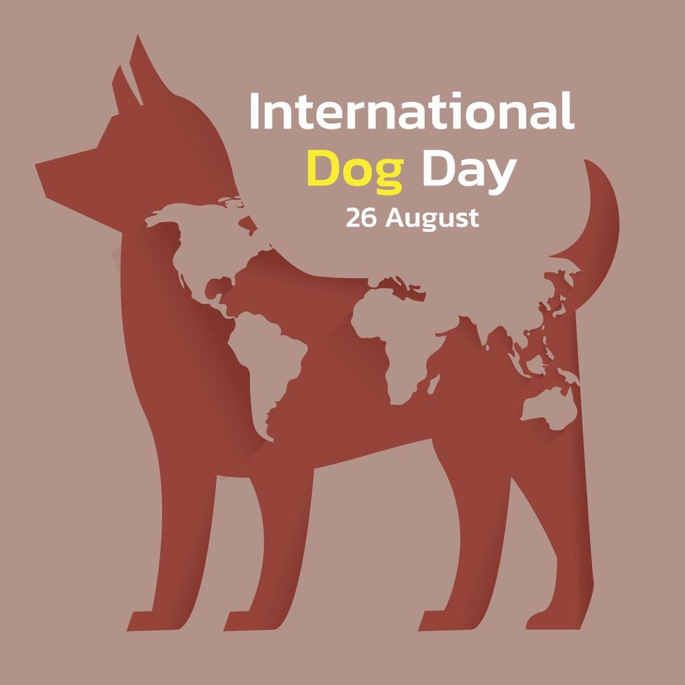 Happy National Dog Day 26 August. National Dog Day Vector Illustration. Great for card, Banner and emblem.