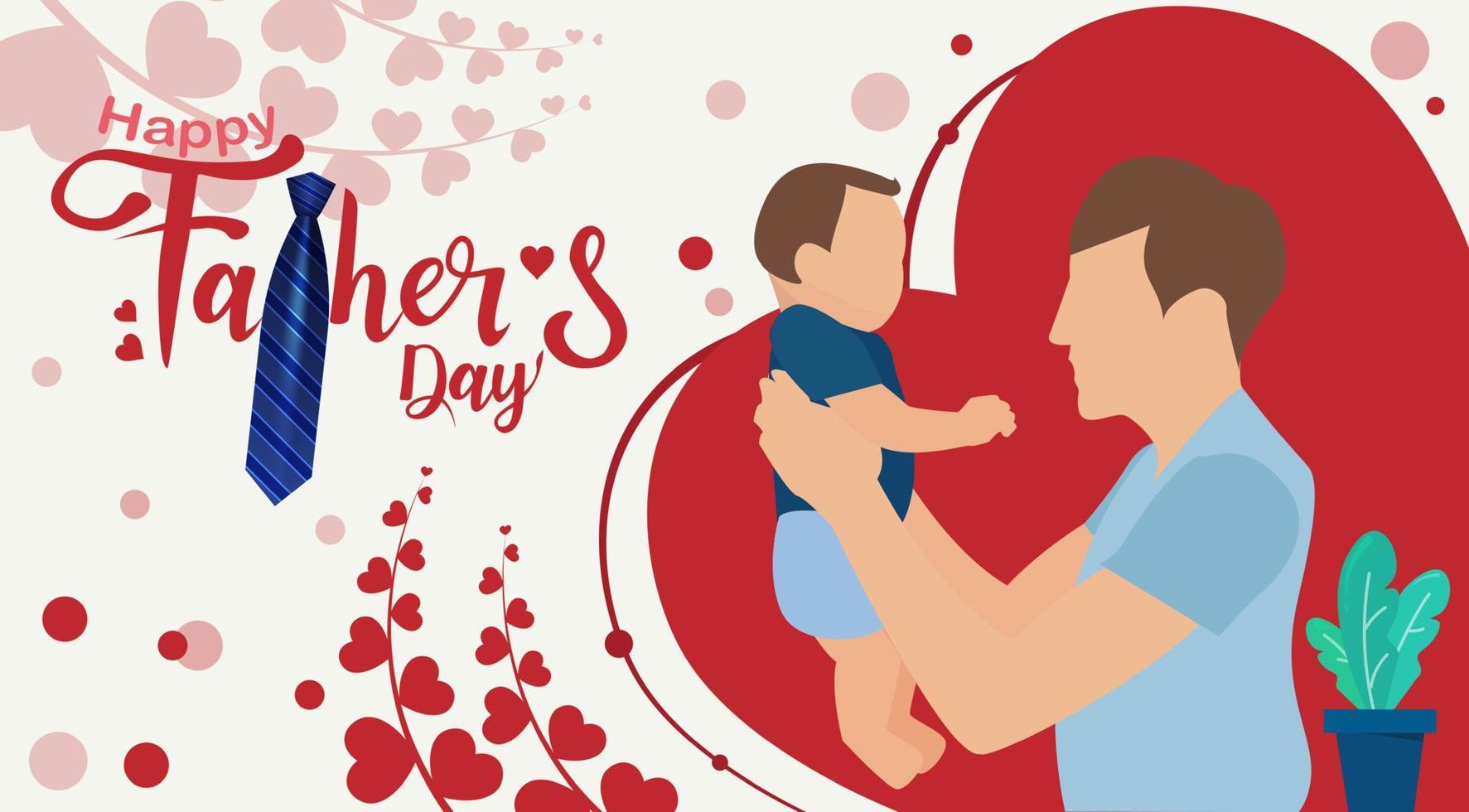 happy international father's day concept, can be use for card, poster, website, brochure background. vector illustration