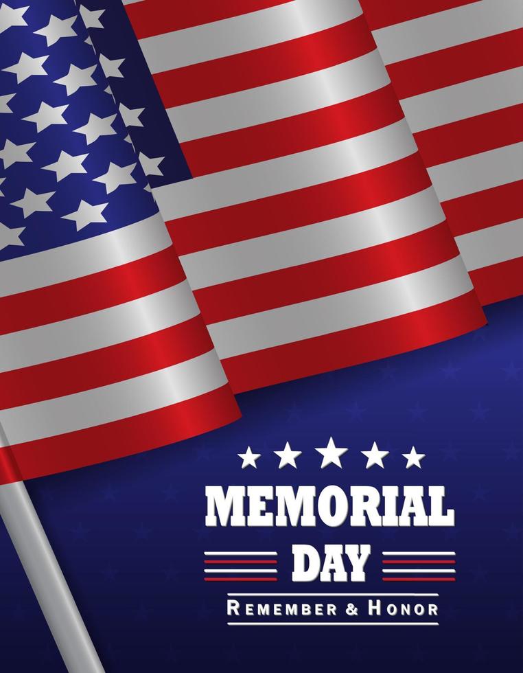 Memorial Day Background Design.Honoring All Who Served. Vector Illustration.