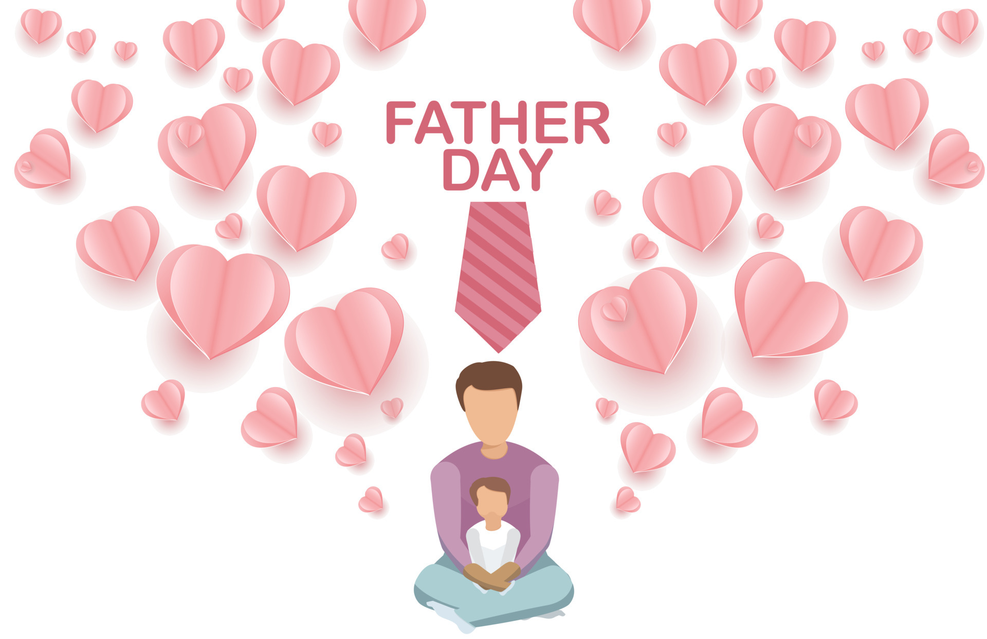 happy international father's day concept, can be use for card, poster