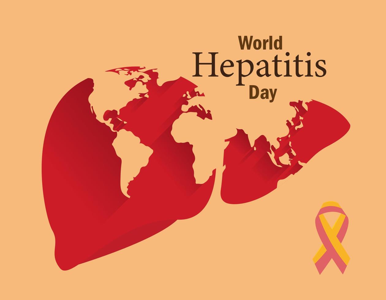 Concept of hepatitis. Vector illustration, banner or poster for world hepatitis day.