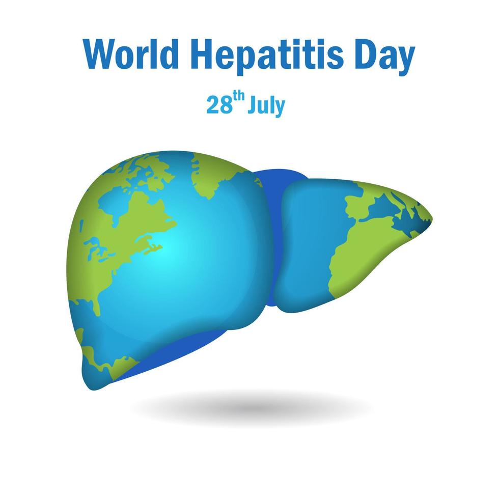Concept of hepatitis. Vector illustration, banner or poster for world hepatitis day.