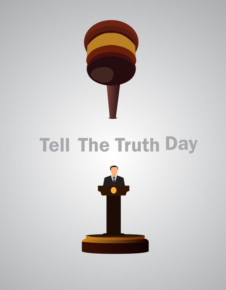 Tell The Truth Day. Holiday Collection July. vector