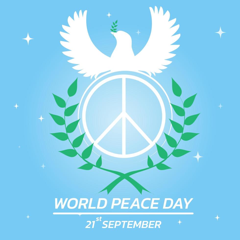 International Peace Day concept. Illustration concept present peace world. Vector illustrate.