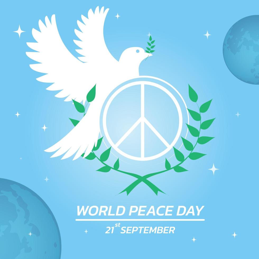 International Peace Day concept. Illustration concept present peace world. Vector illustrate.