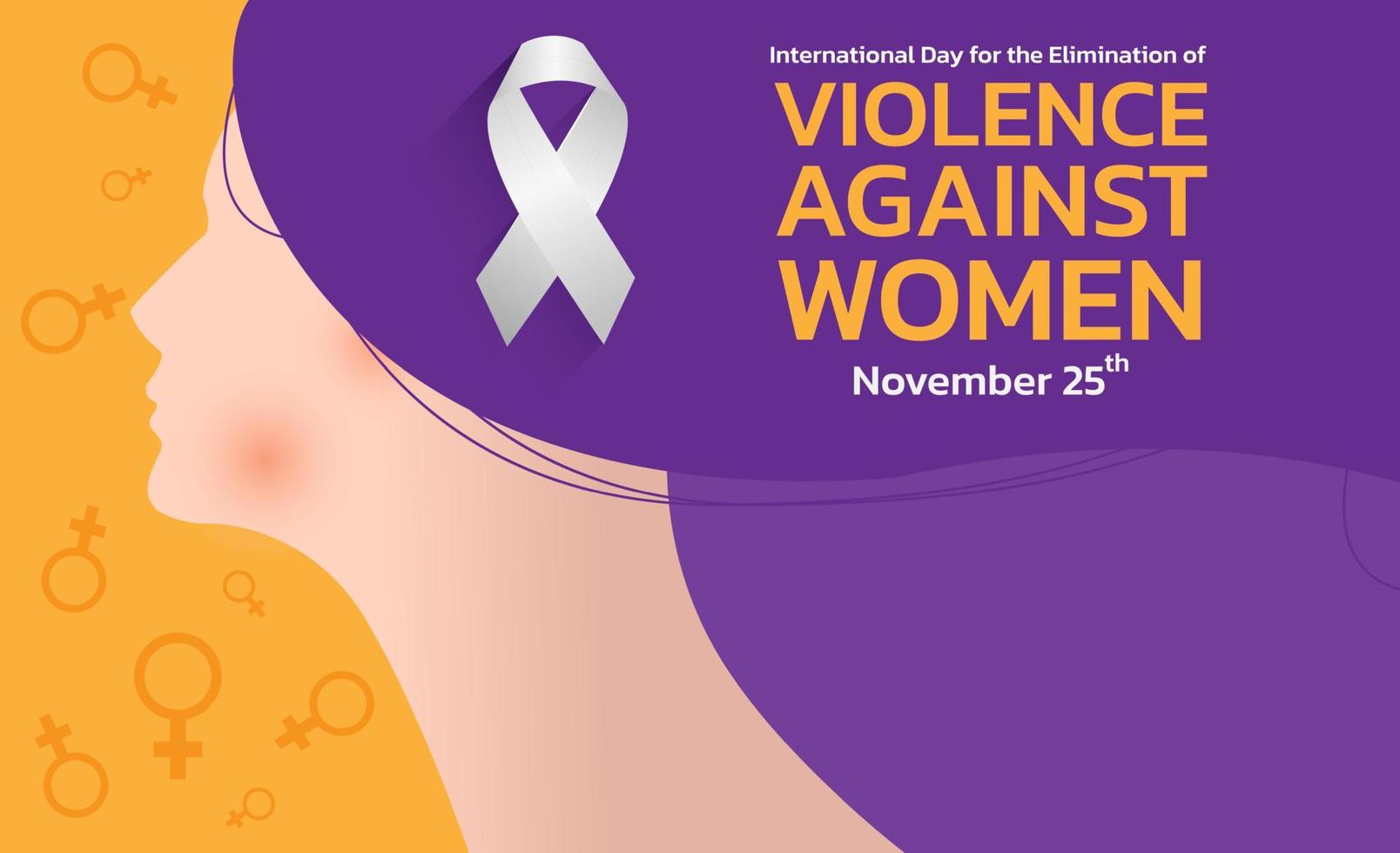 Vector illustration of a Background For International Day for the Elimination of Violence Against Women