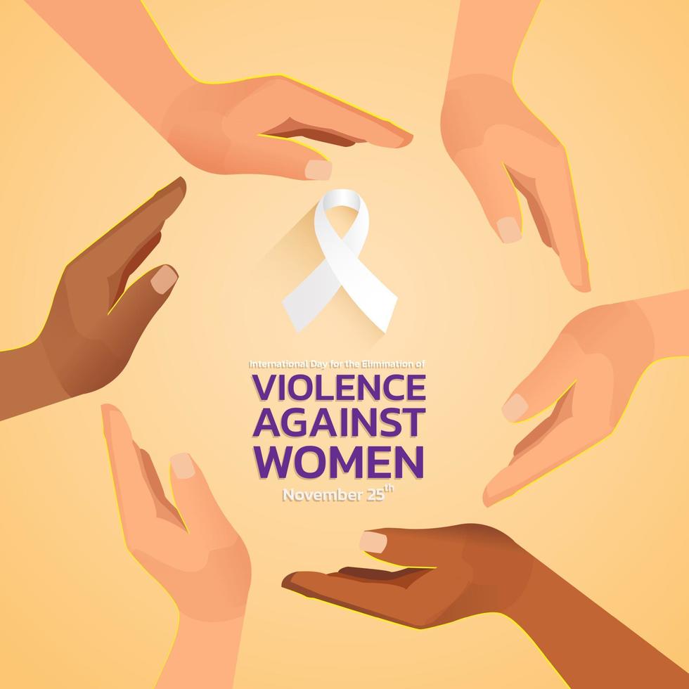 Vector illustration of a Background For International Day for the Elimination of Violence Against Women