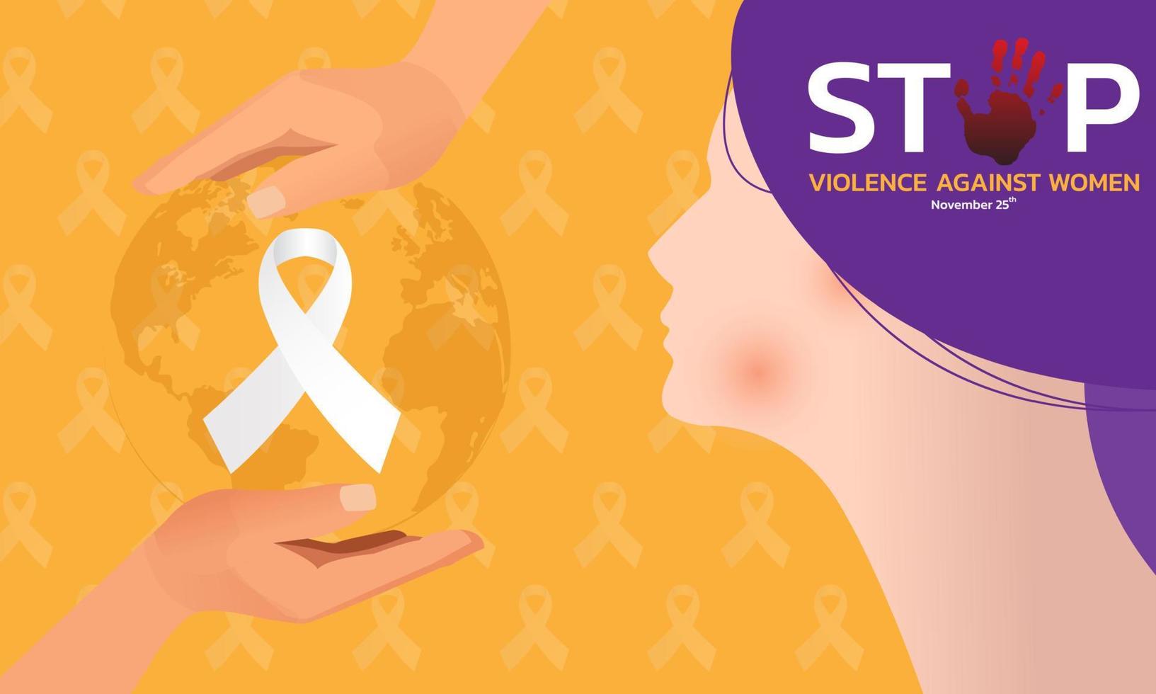 Vector illustration of a Background For International Day for the Elimination of Violence Against Women