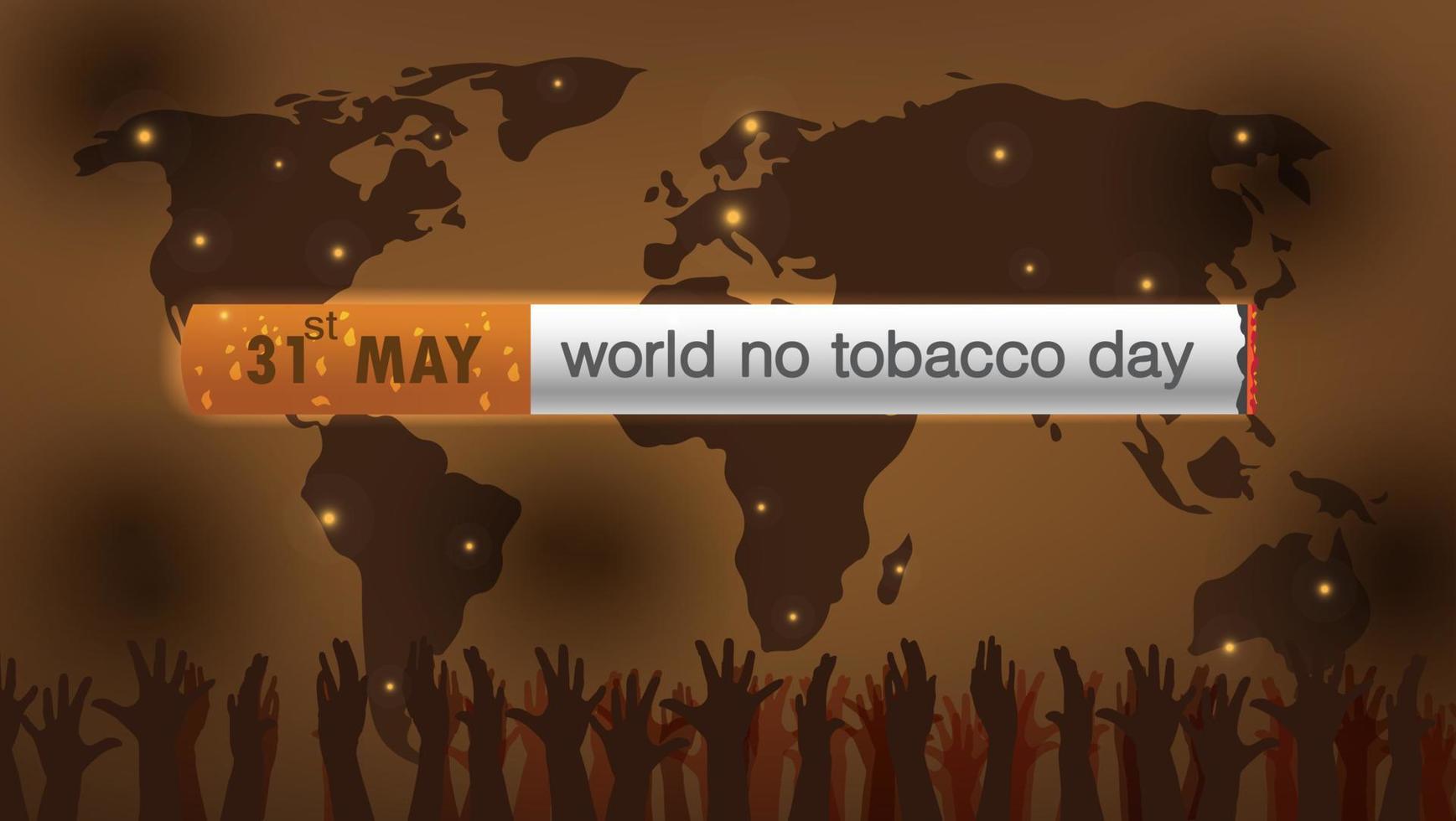 Vector illustration, poster ,Background or banner for world no tobacco day. stop tobacco