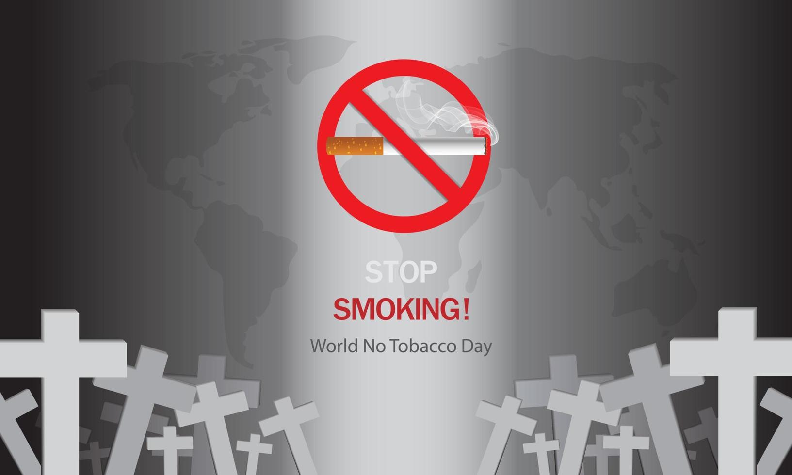 Vector illustration, poster ,Background or banner for world no tobacco day. stop tobacco