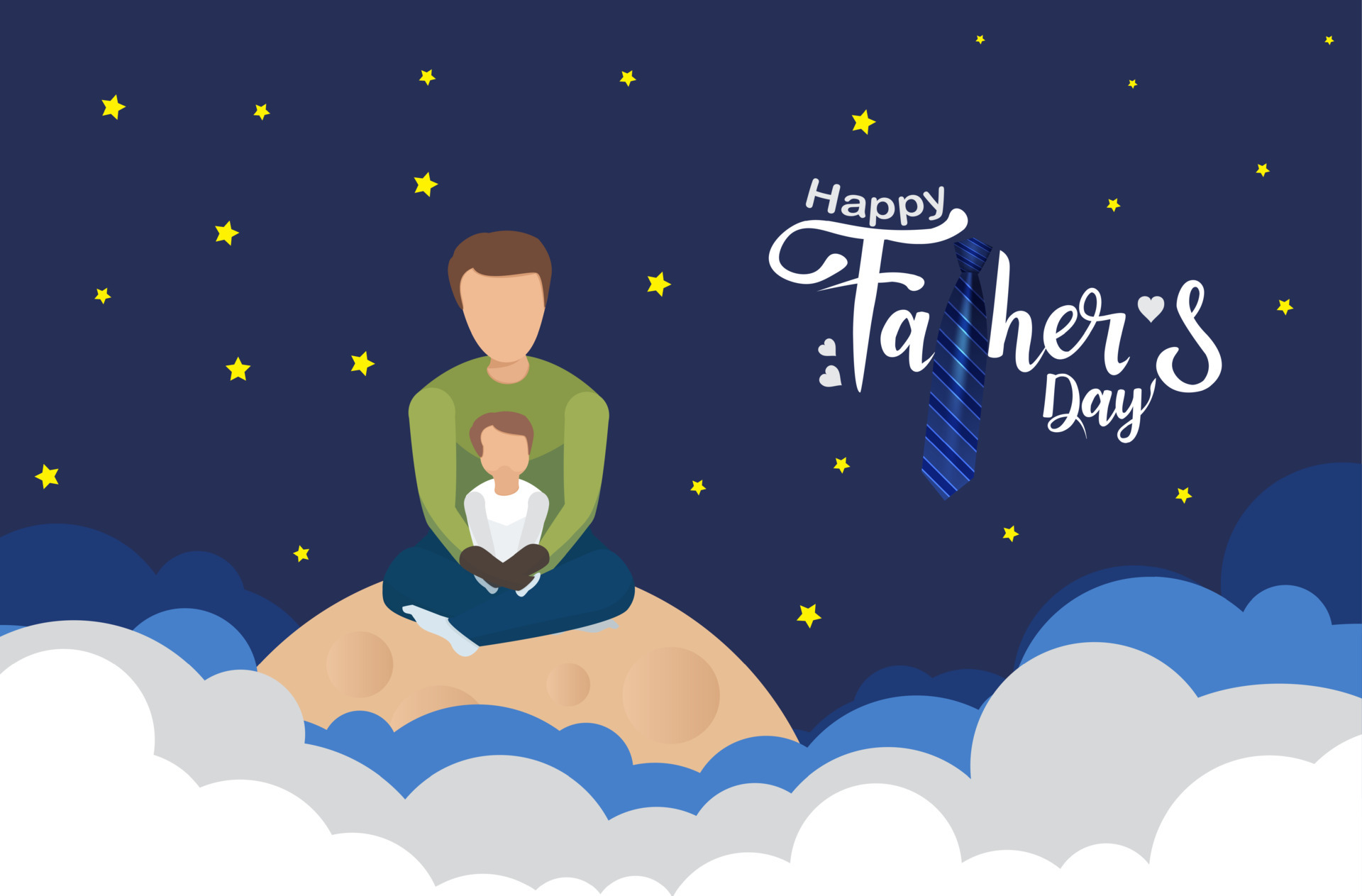 happy international father's day concept, can be use for card, poster