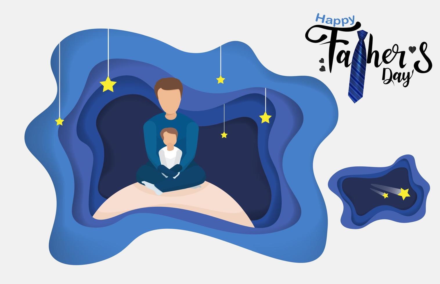 happy international father's day concept, can be use for card, poster, website, brochure background. vector illustration