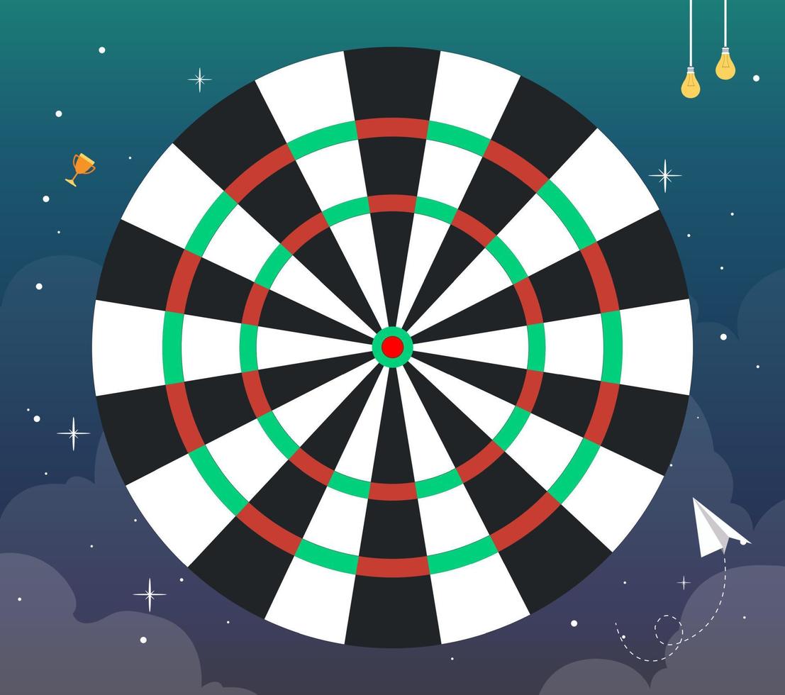 Dart board. Background dart board for fun, entertainment, excitement vector