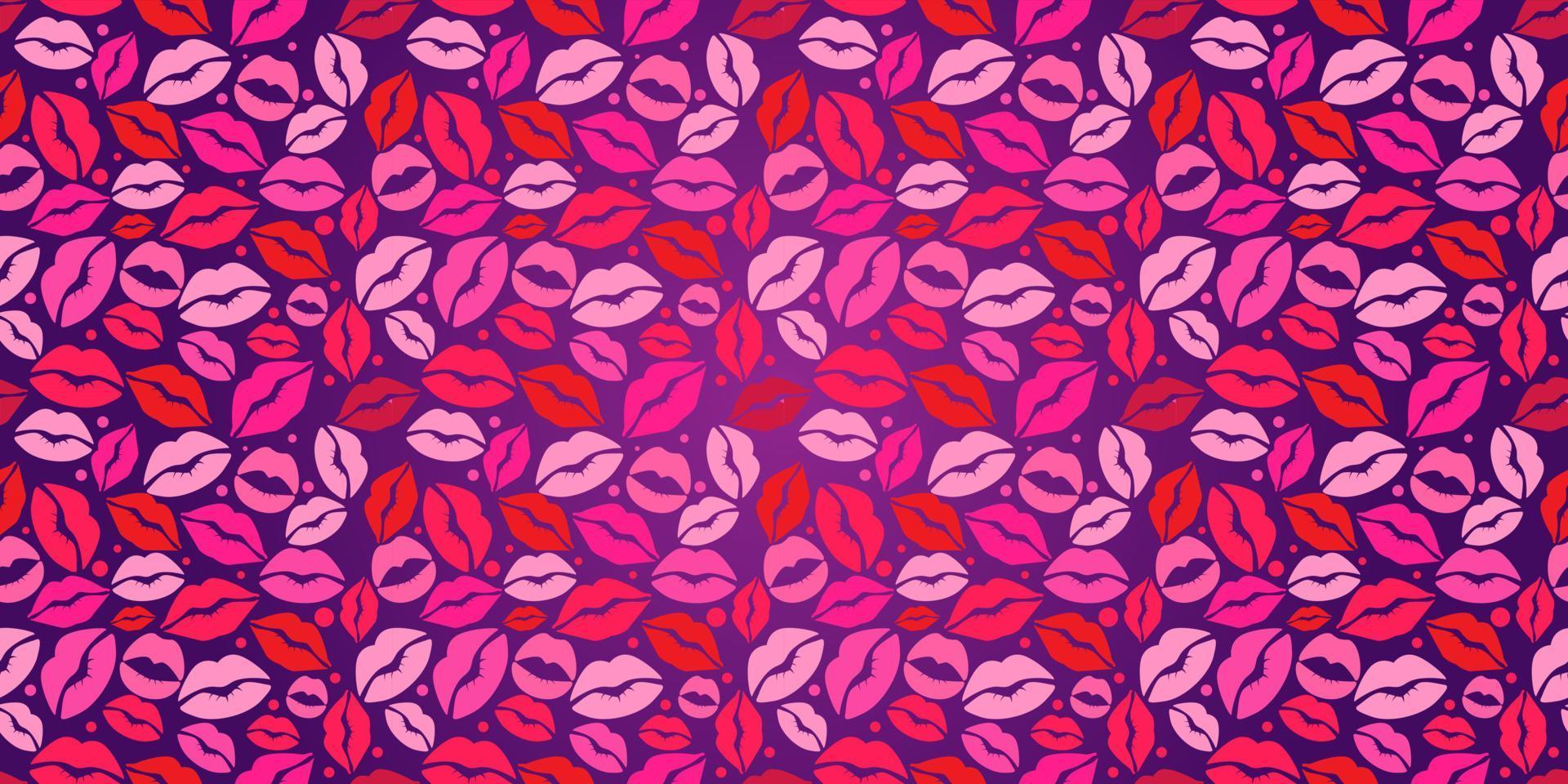 World Kissing Day lettering in lips. Template for card, poster, print. vector