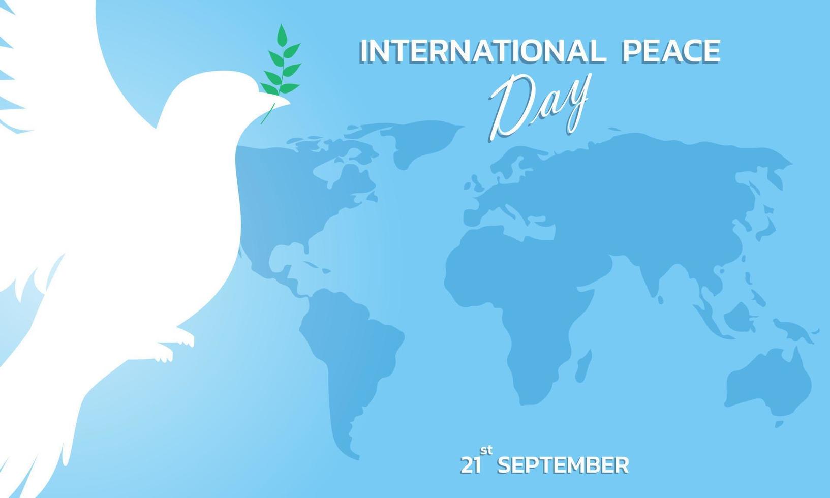 International Peace Day concept. Illustration concept present peace world. Vector illustrate.