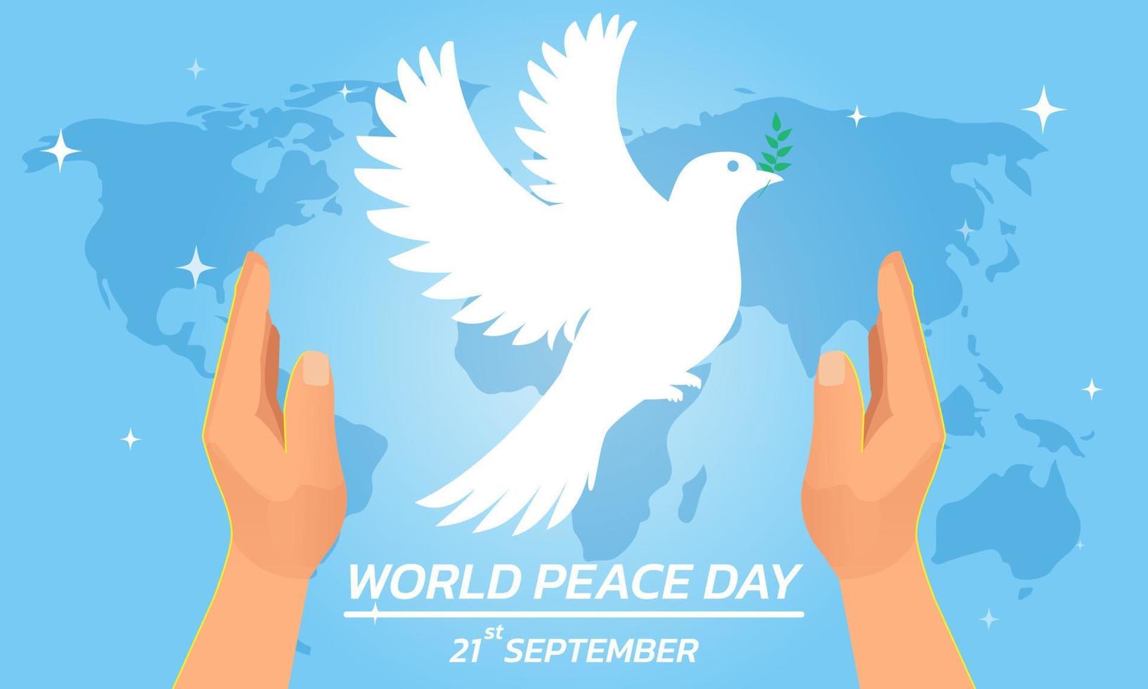 International Peace Day concept. Illustration concept present peace world. Vector illustrate.