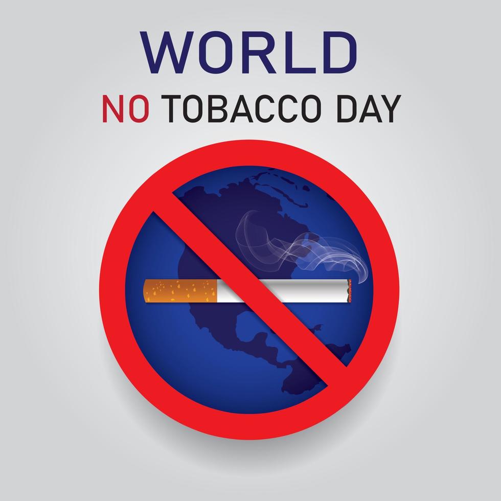 Vector illustration, poster ,Background or banner for world no tobacco day. stop tobacco