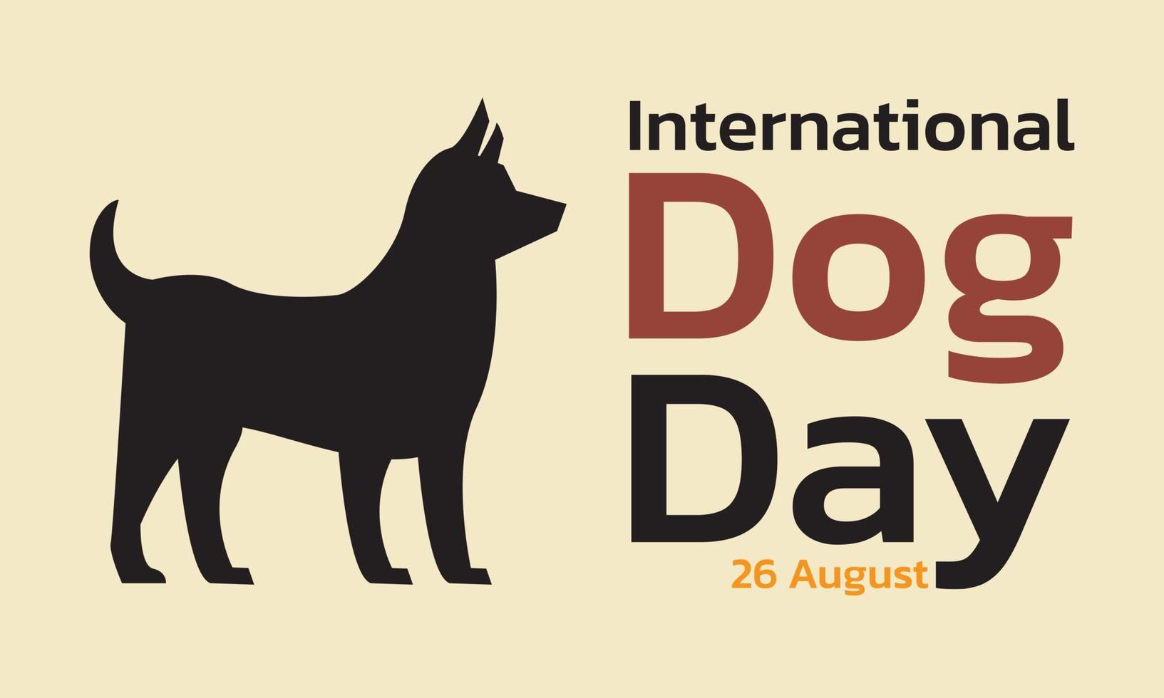 Happy National Dog Day 26 August. National Dog Day Vector Illustration. Great for card, Banner and emblem.