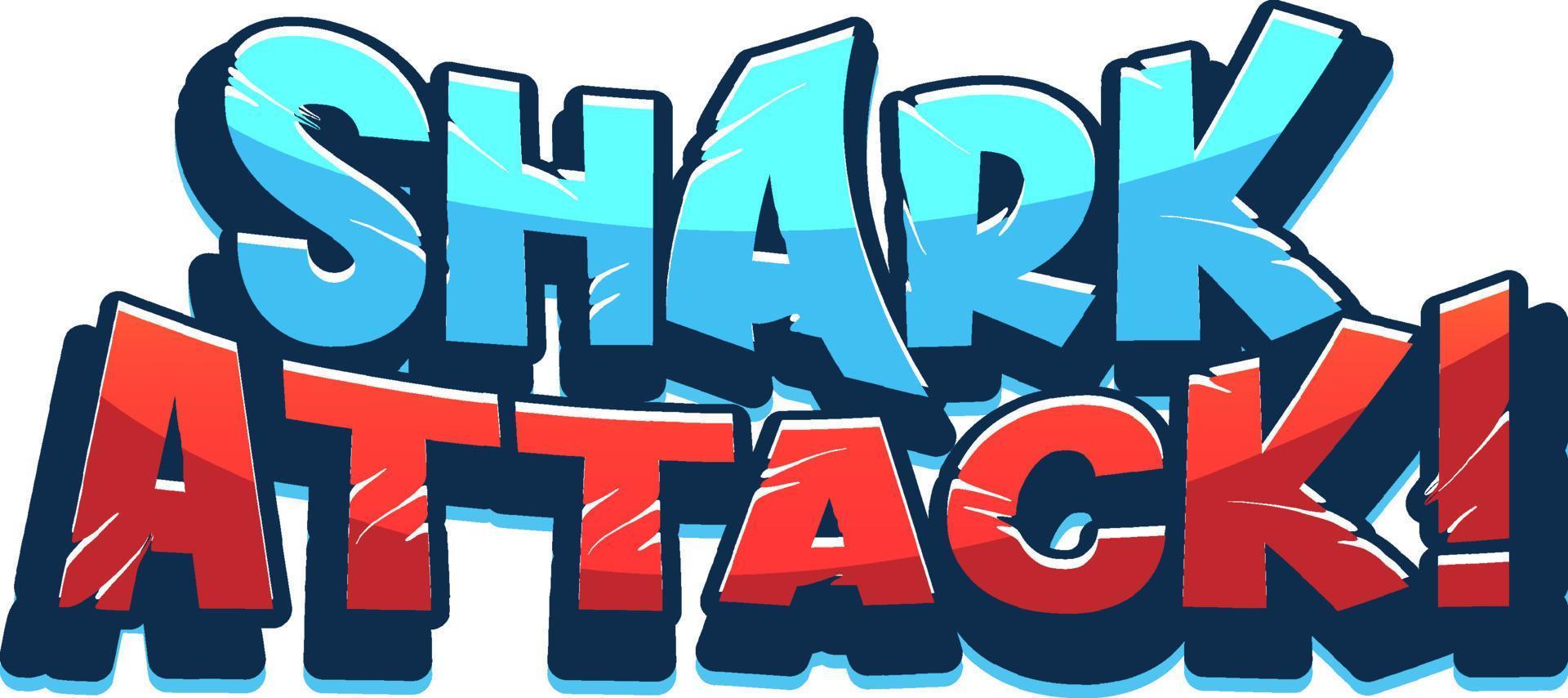 Font design for shark attack vector