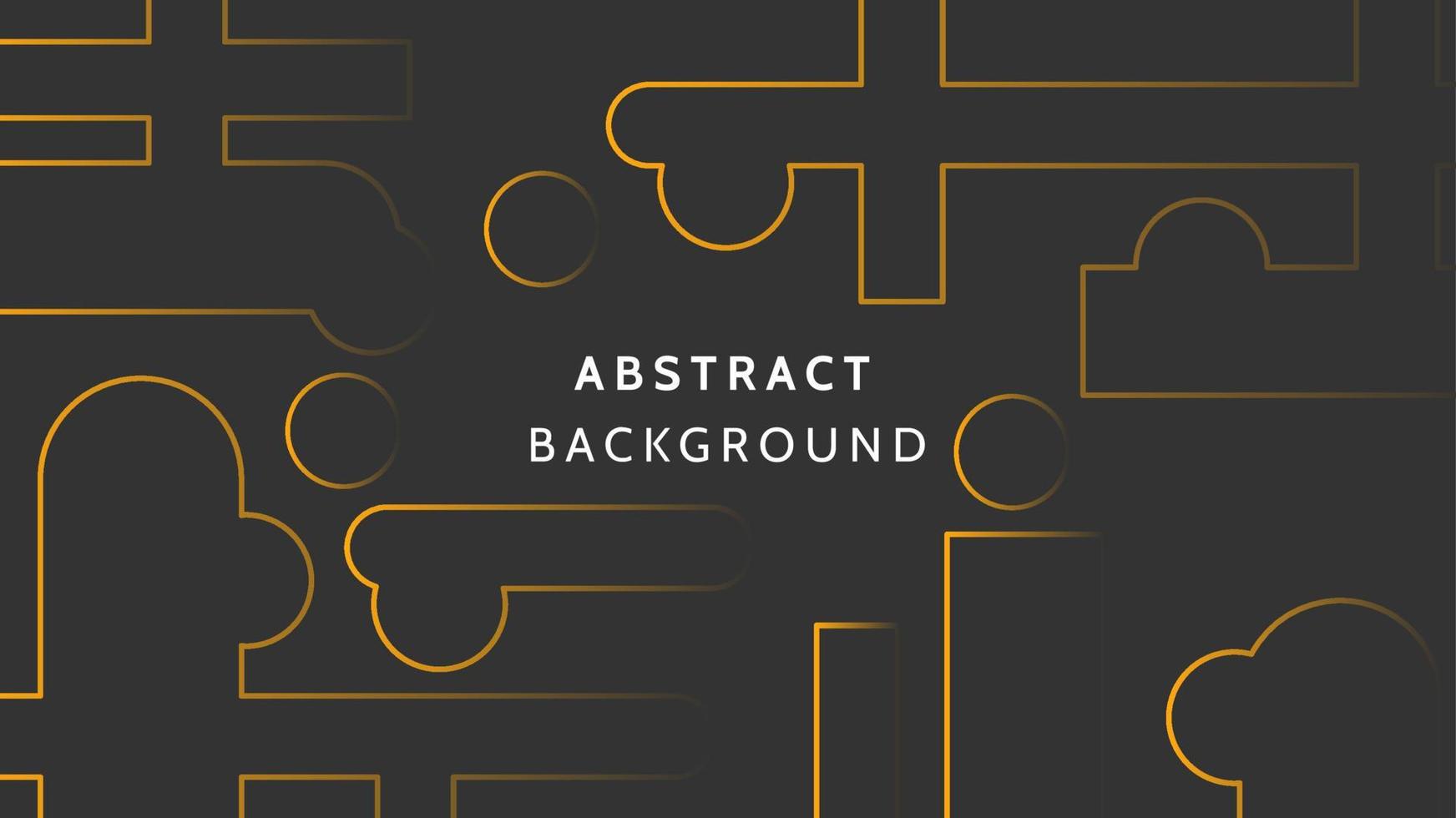 Dark Gold Abstract geometric tech corporate design premium background vector