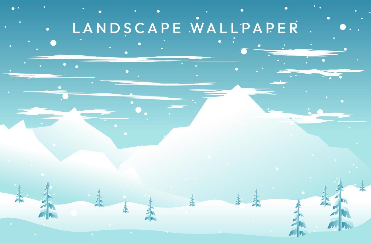 Beautiful vector landscape illustration peaceful