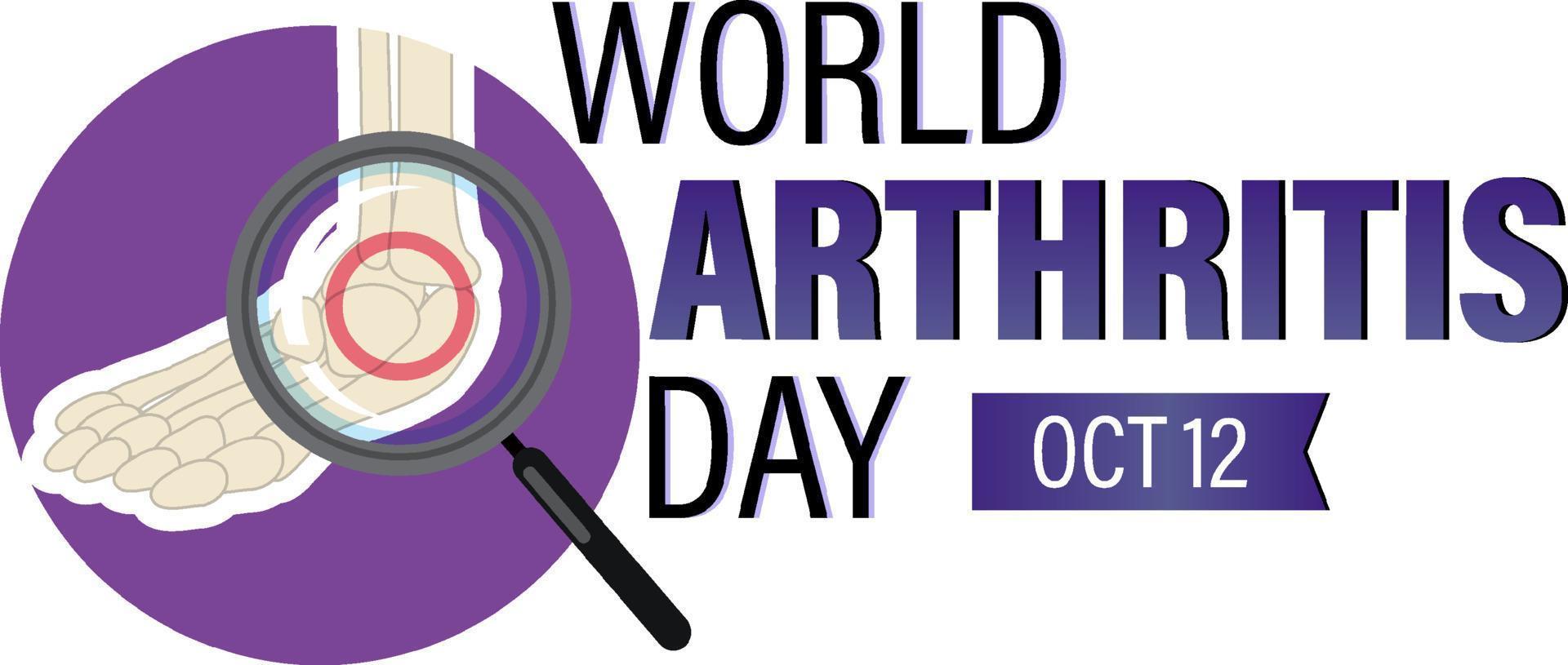 World arthritis day word banner design vector
